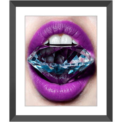 Shine Bright Like A Diamond Purple Framed Print