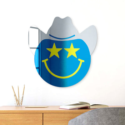 Happy Face with Cowboy Hat and Star Eyes