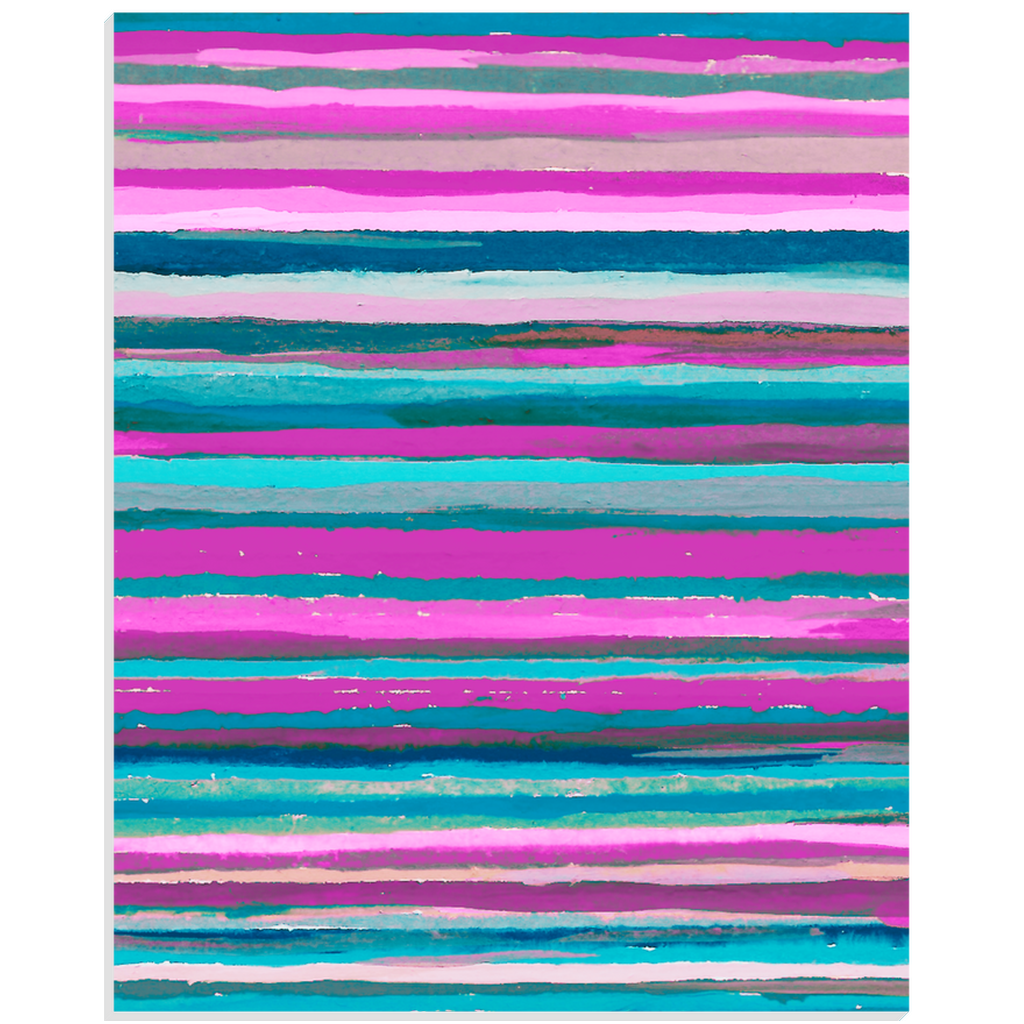 Hibiscus Stripes Acrylic Wall Art