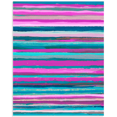 Hibiscus Stripes Acrylic Wall Art