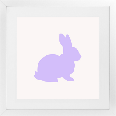 Purple Bunny Framed Print
