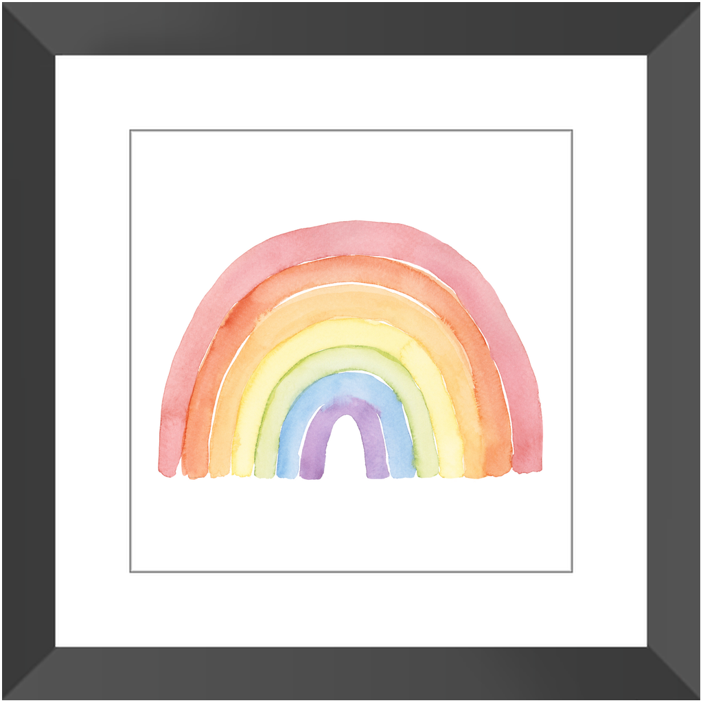 Watercolor Rainbow Framed Print