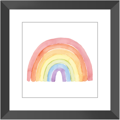 Watercolor Rainbow Framed Print