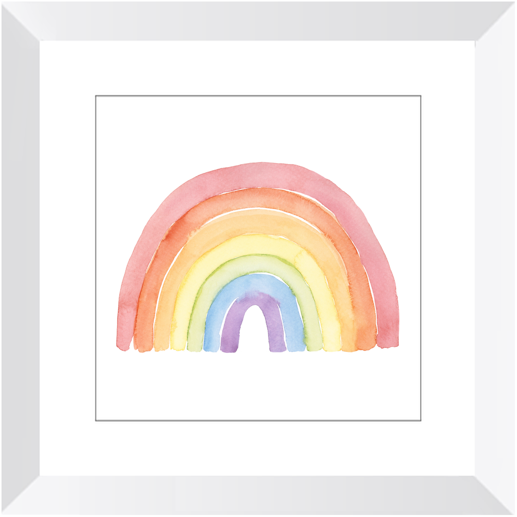 Watercolor Rainbow Framed Print