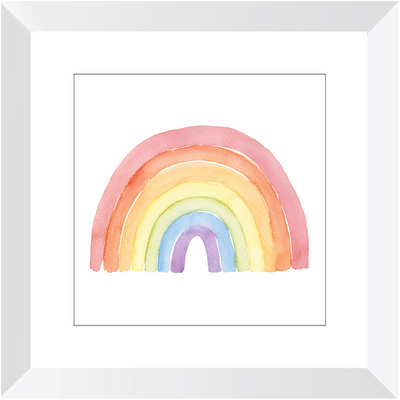 Watercolor Rainbow Framed Print