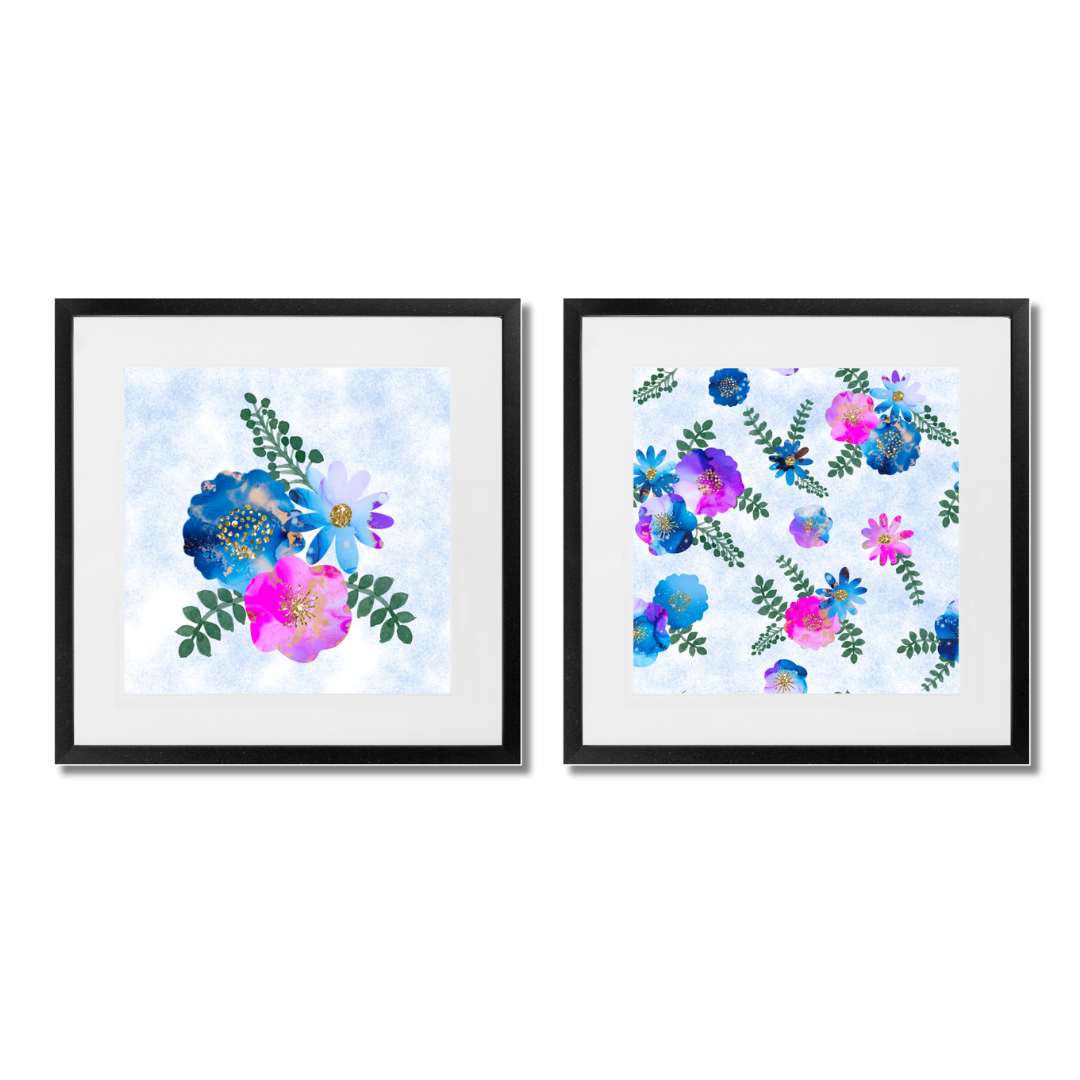 Laura Flowers Diptych