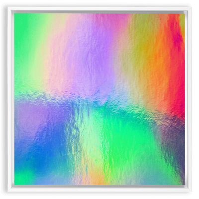 Watery Rainbow Drop Framed Wall Art