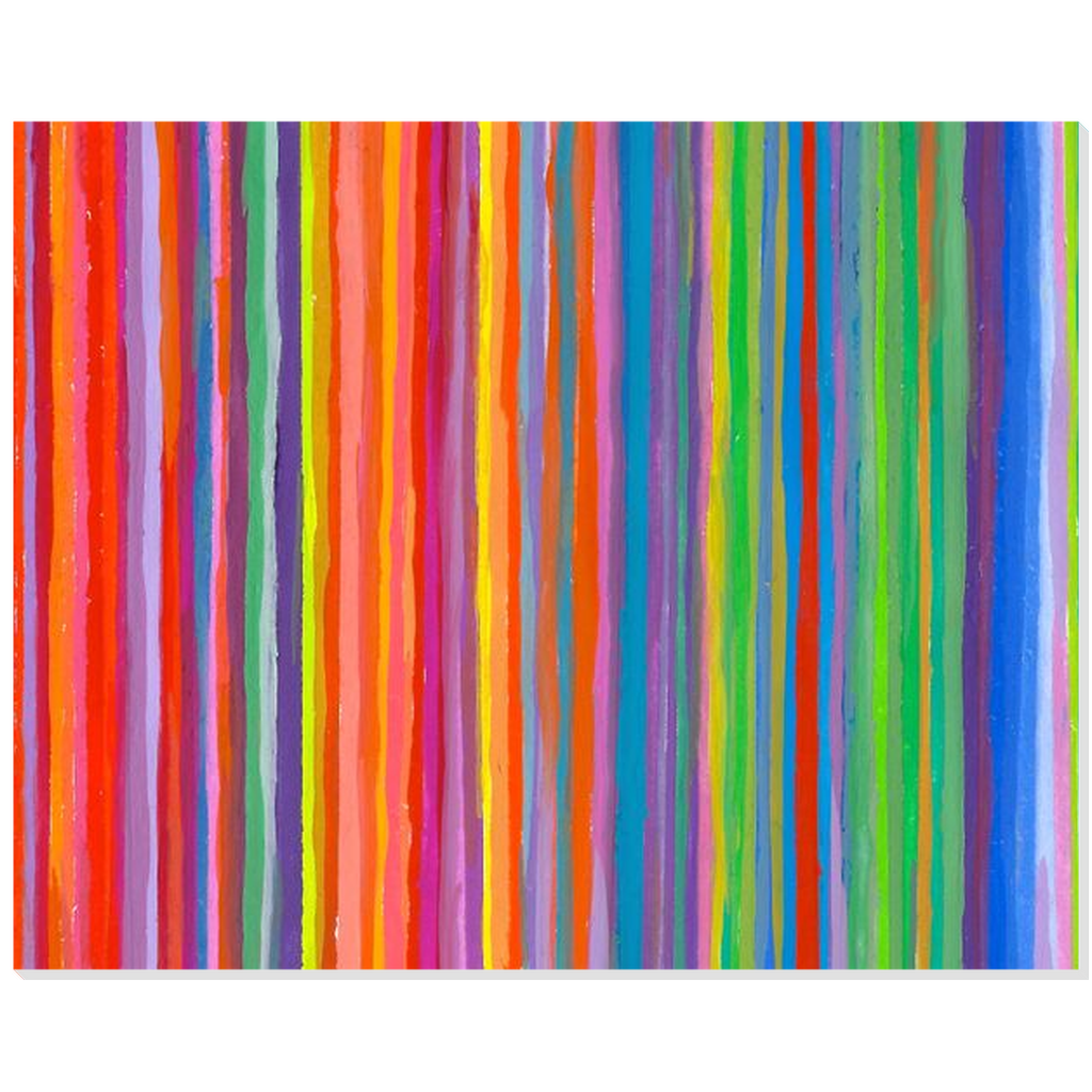 Rainbow Stripe Acrylic Wall Art