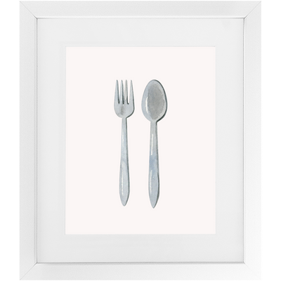 Fork and Spoon Framed Print
