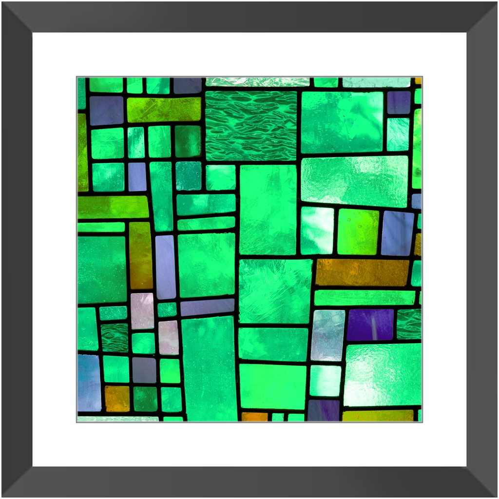 Stained in Green Framed Print