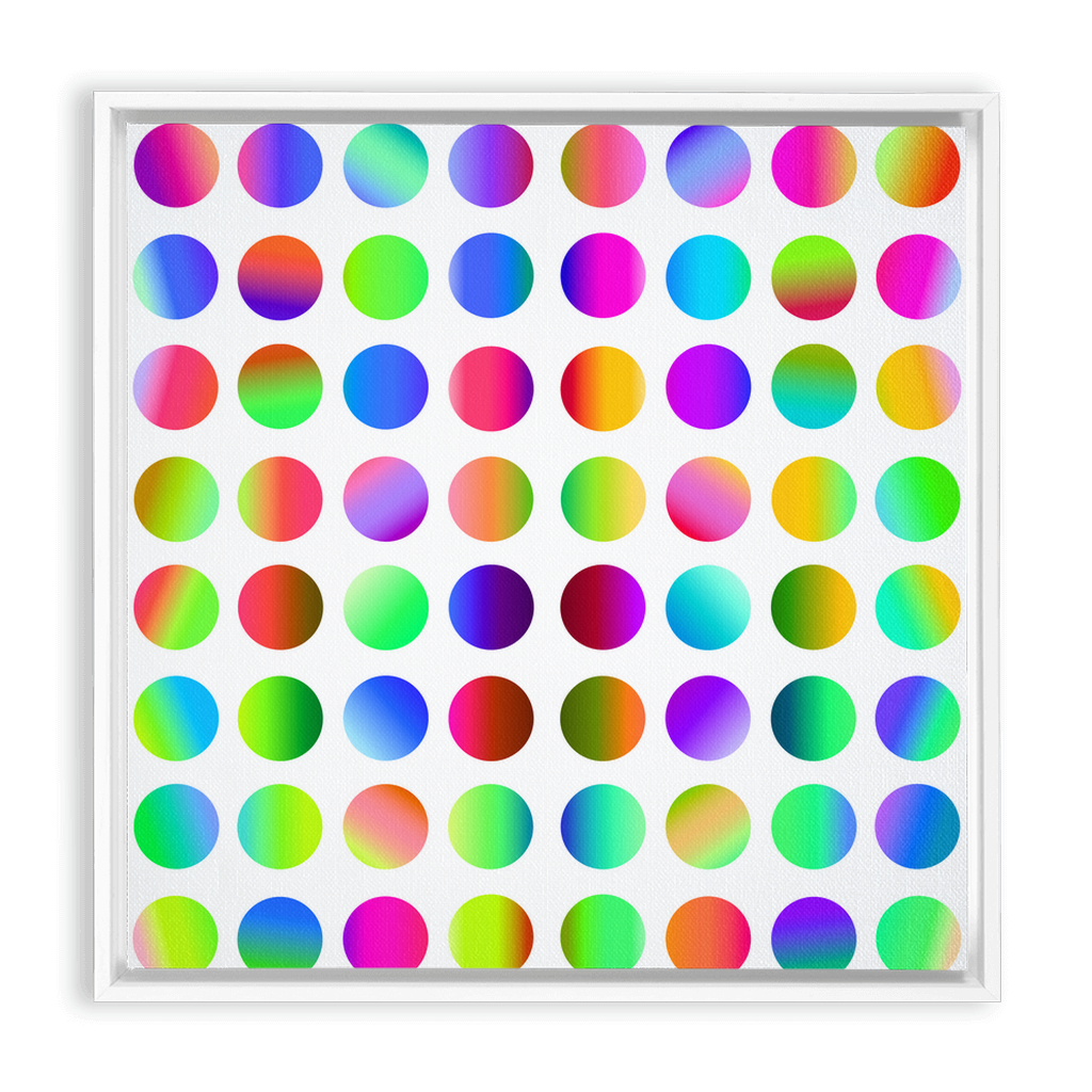 Dots -  Framed Canvas Wall Art