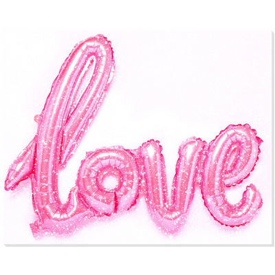 Love Balloon Sparkler Acrylic Wall Art