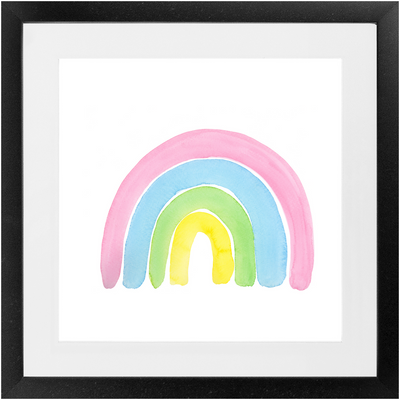 Soft Watercolor Rainbow Framed Print