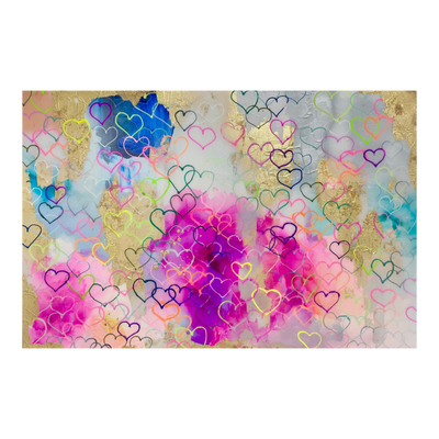 Heart Flutter II - Mixed Media Original Painting - 24x36 inches