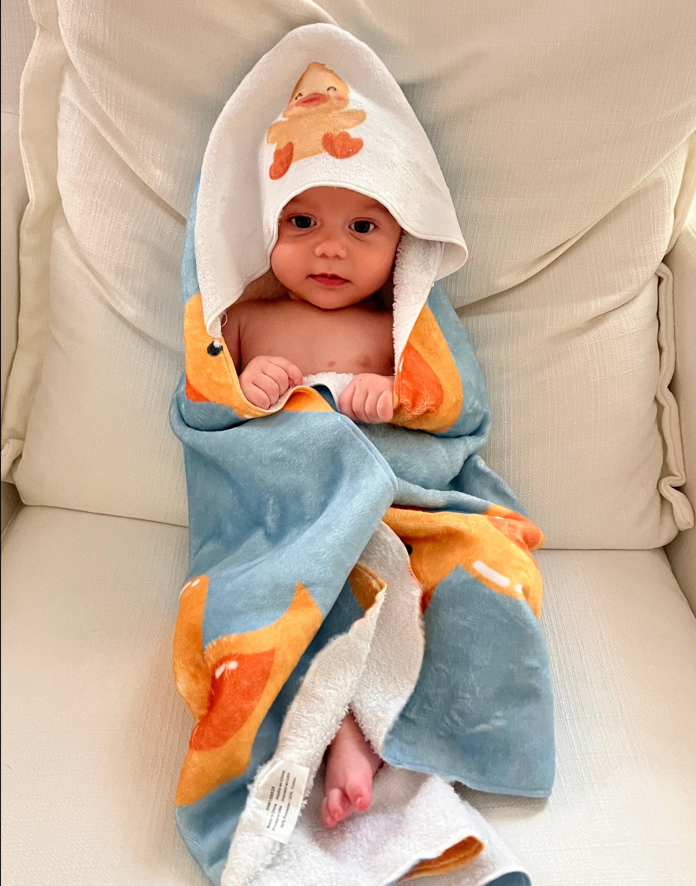 Yellow Duck Hooded Baby Towel