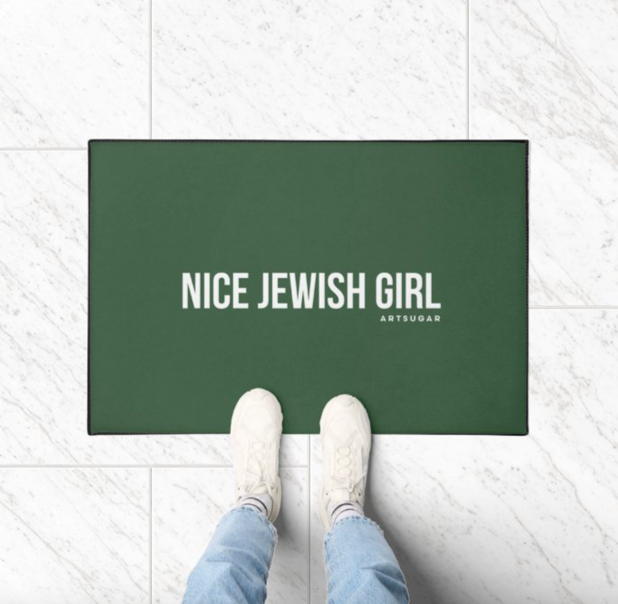 Nice Jewish Girl Indoor/Outdoor Mat