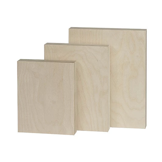Trekell Raw Baltic Birch Panel - 1" Traditional Profile Wooden Canvas for Painting