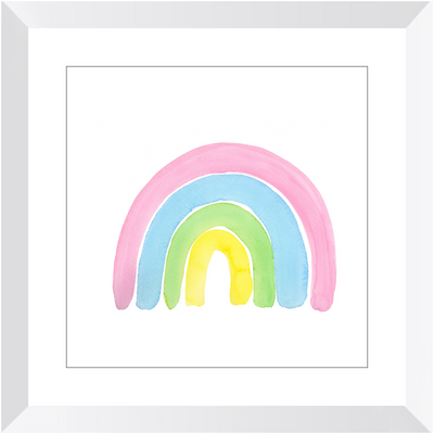 Soft Watercolor Rainbow Framed Print