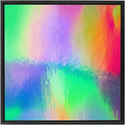 Watery Rainbow Drop Framed Wall Art