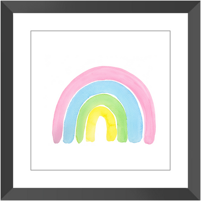 Soft Watercolor Rainbow Framed Print