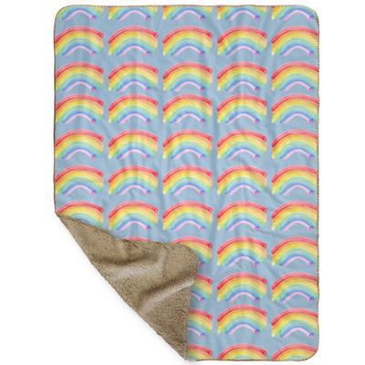 Baby Rainbow Sherpa Blanket