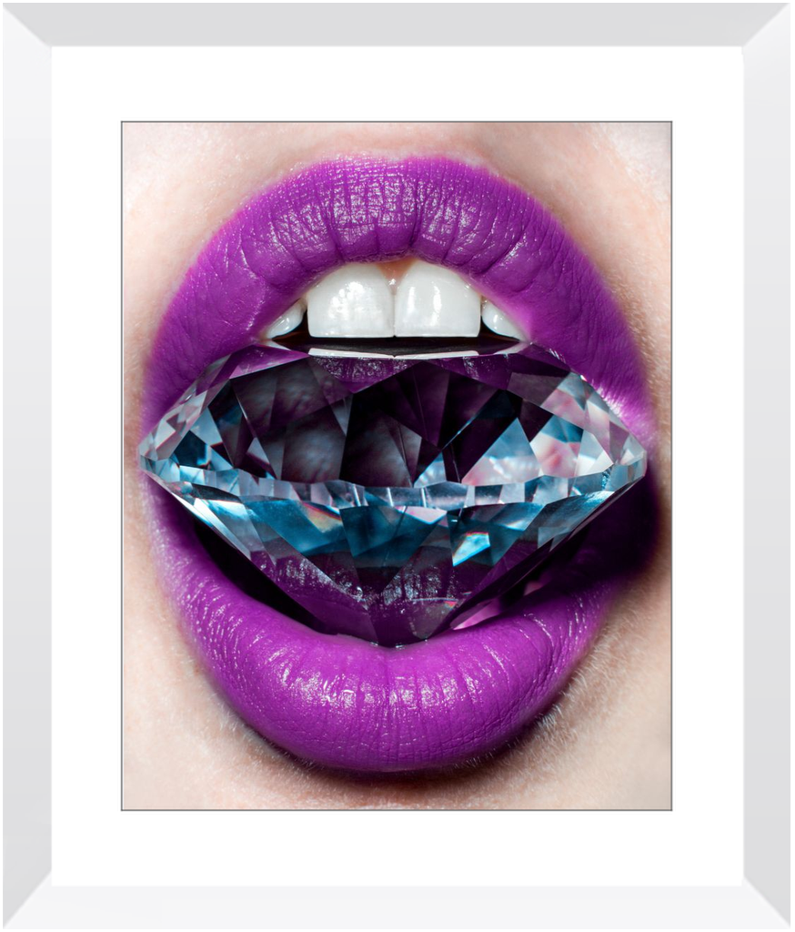 Shine Bright Like A Diamond Purple Framed Print