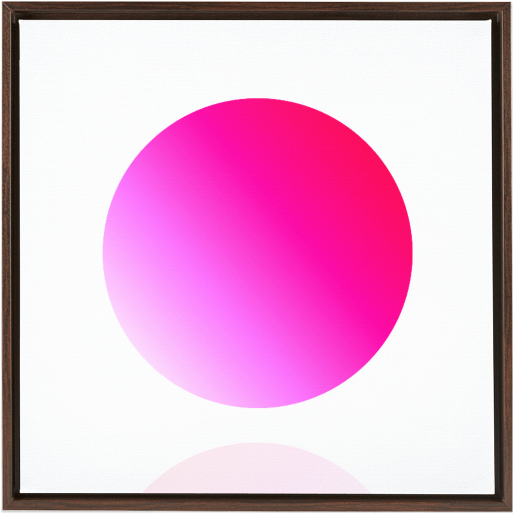 Gradient One (36x36 inch) Framed Canvas Wall Art