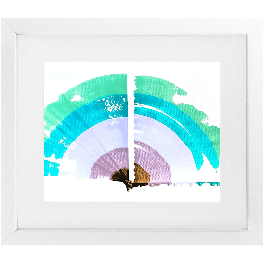 Talk To Me Turquoise and Lavender Framed Print