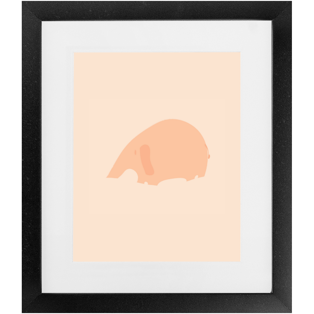 Yellow Baby Elephant Framed Print