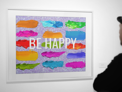 Be Happy Framed Print