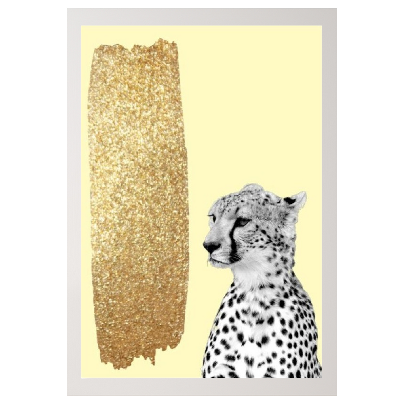 Glitter Cheetah Framed Print