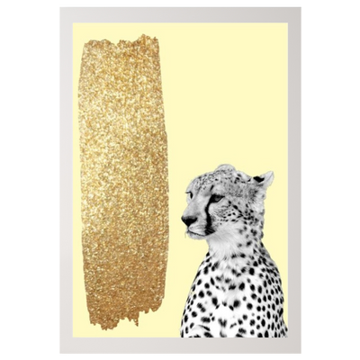 Glitter Cheetah Framed Print