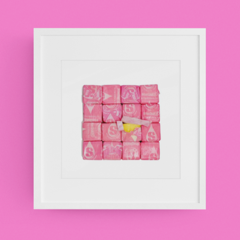 Sconset Cottage / Bubble Gum Pink Framed Print