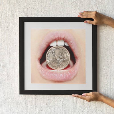 Lips Pillow Talk: United States of America Framed Prints
