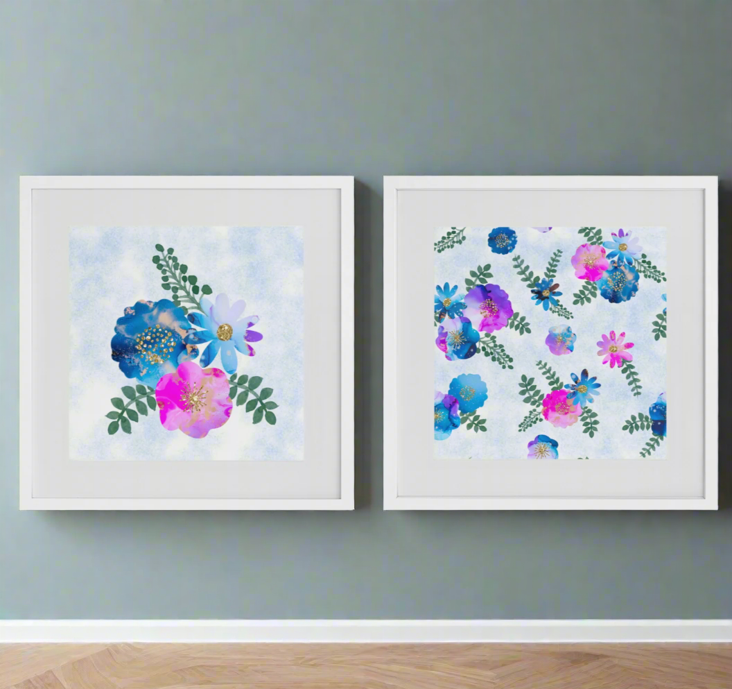 Laura Flowers Diptych