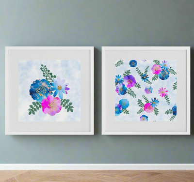 Laura Flowers Diptych