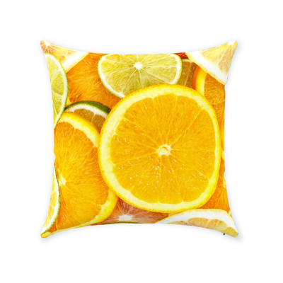Oranges Cotton Throw Pillow