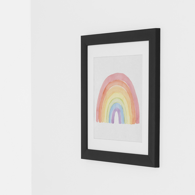 Watercolor Rainbow Framed Print