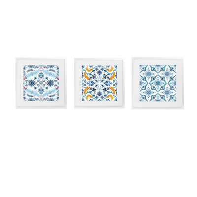 Blue Tile Triptych