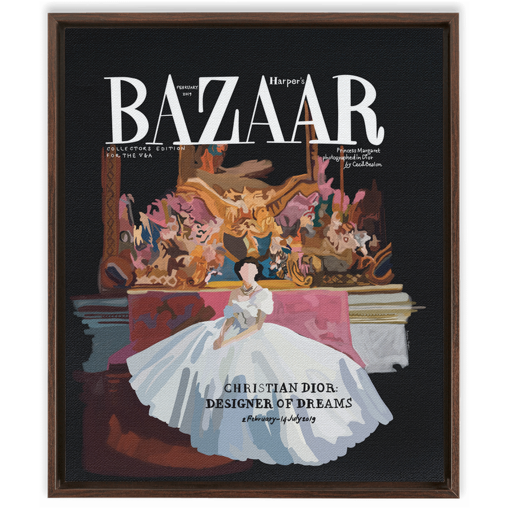 Harpers Bazaar Royal Framed Canvas Print