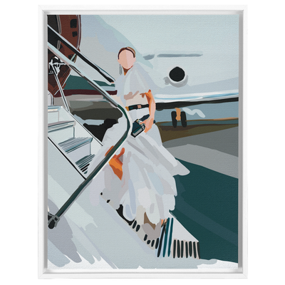 Airplane Fashion Framed Canvas Print