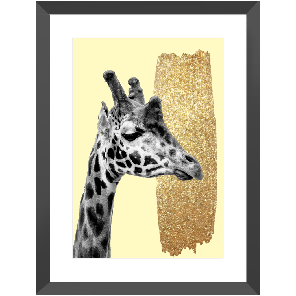 Glitter Giraffe Framed Print