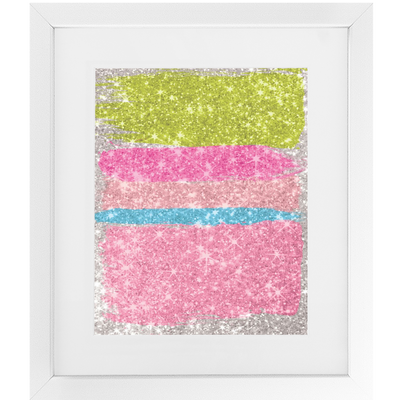 Glitch Glitter Framed Print