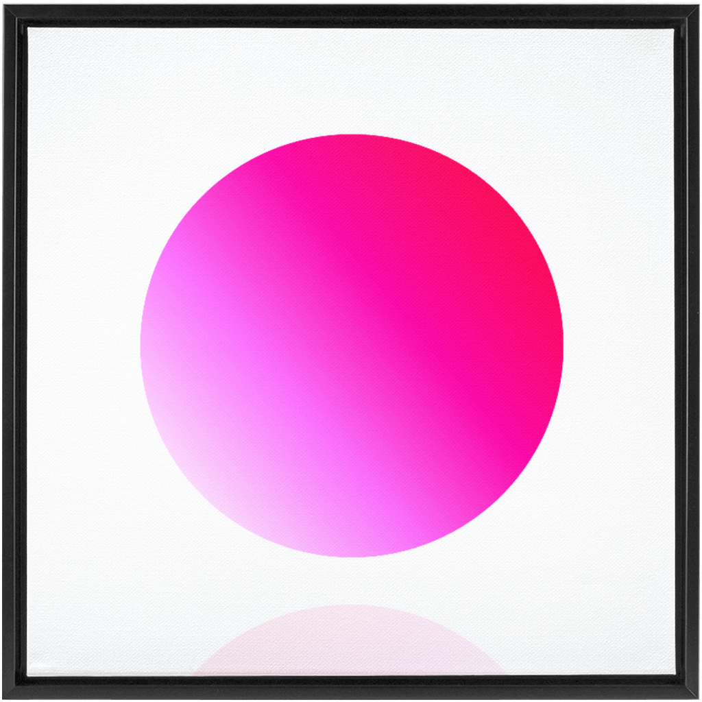 Gradient One (36x36 inch) Framed Canvas Wall Art