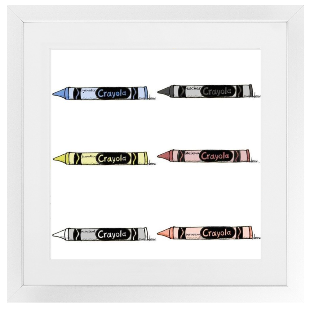 Crayons Framed Print