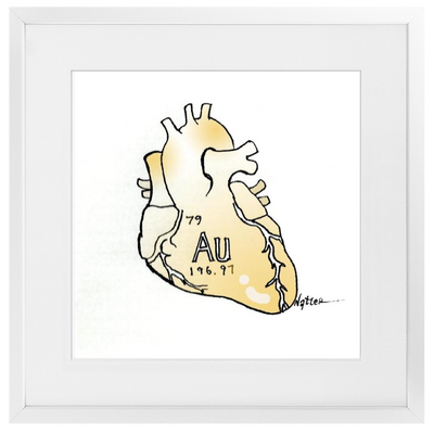 Heart of Gold Framed Print