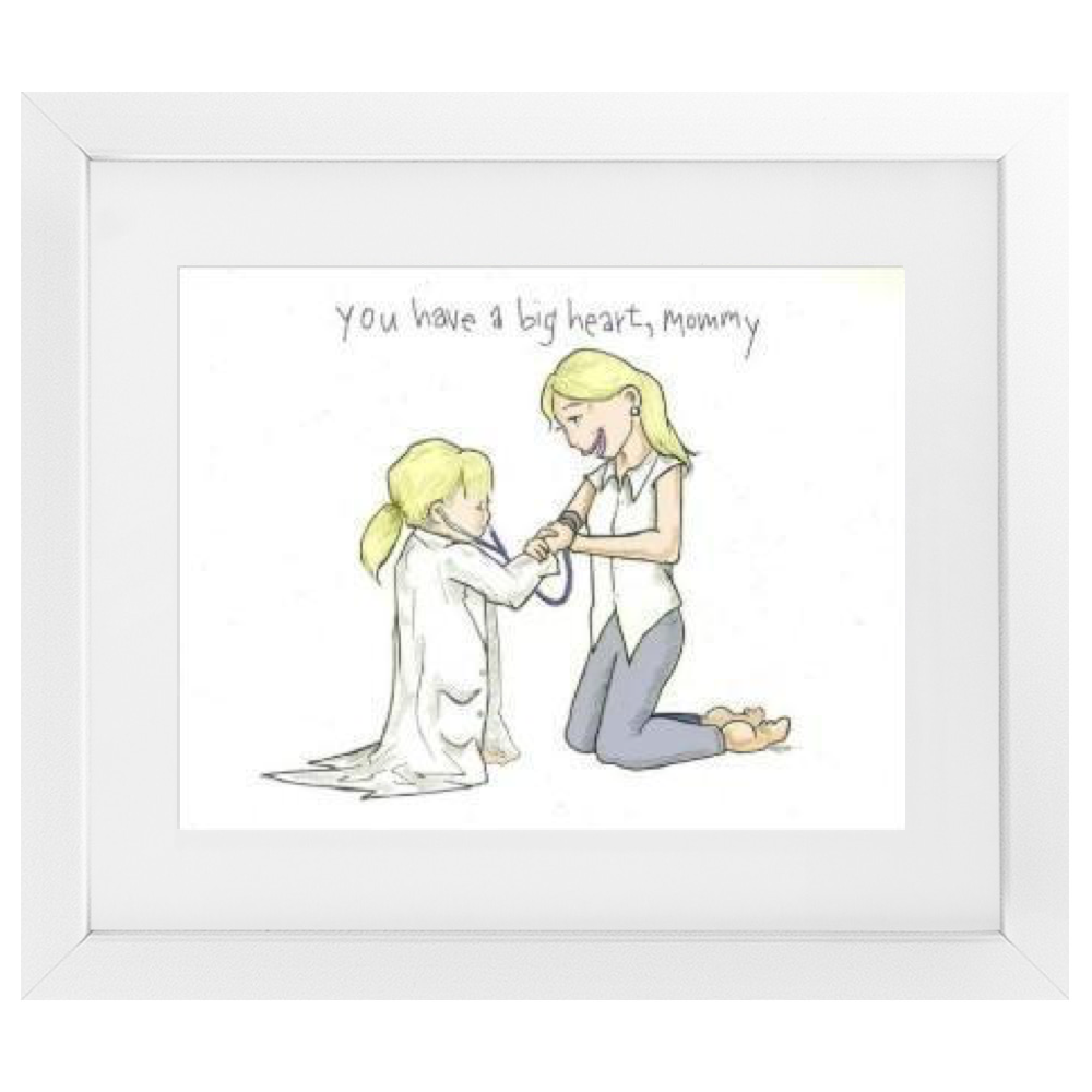 You Have a Big Heart, Mommy (blonde) Framed Print