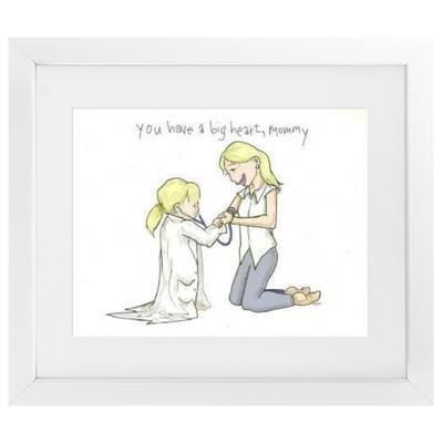 You Have a Big Heart, Mommy (blonde) Framed Print