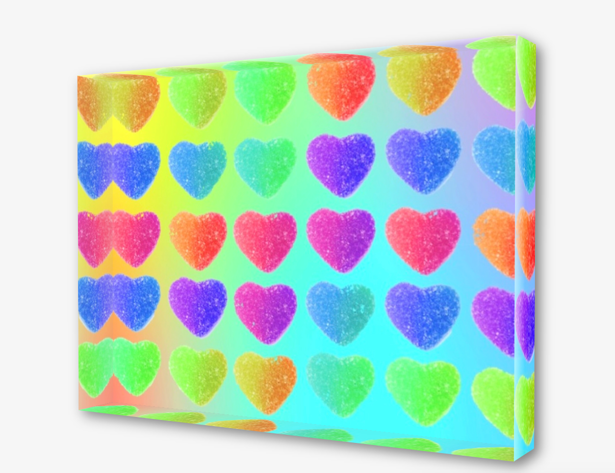 Rainbow Sugar Acrylic Block/Bookend
