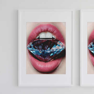 Shine Bright Like A Diamond Millennial Pink (Framed)